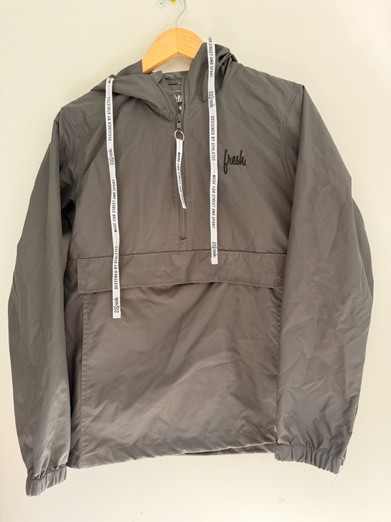 22Fresh Other - 22 Fresh Gray Hooded Anorak Rain Jacket